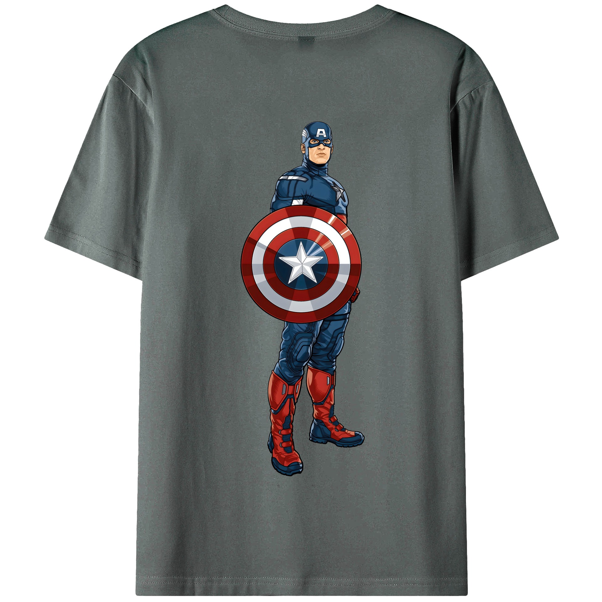 （画像用） アベンジャーズ The Avengers 綿100％半袖Tシャツ（背面プリント）